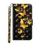 Samsung Galaxy A21s Keltainen perhoset Case