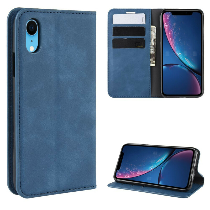 Flip Cover iPhone XR Pehmeä nahkatehoste Flip Cover iPhone XR Pehmeä nahkatehoste