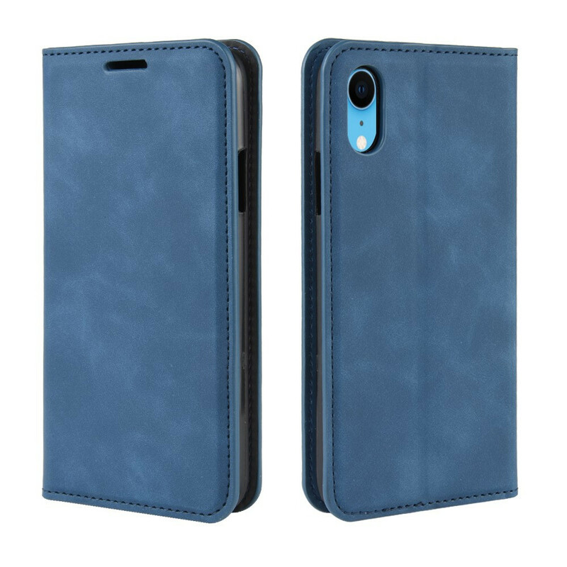 Flip Cover iPhone XR Pehmeä nahkatehoste Flip Cover iPhone XR Pehmeä nahkatehoste