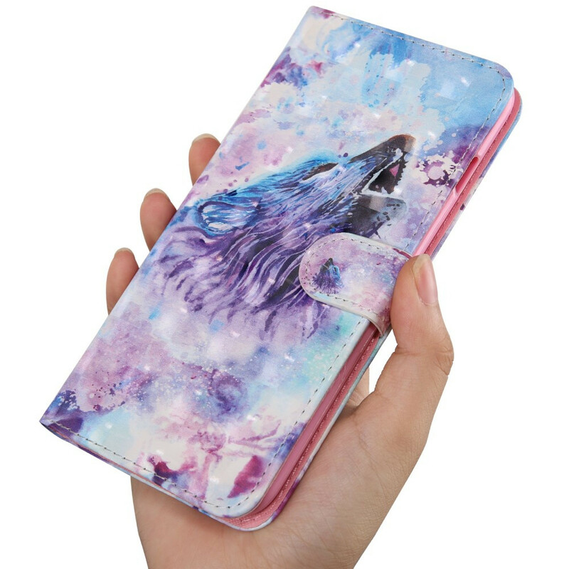 Samsung Galaxy A21s akvarelli Wolf Case