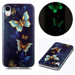 iPhone XR Kotelo Butterfly Series Fluoresoiva