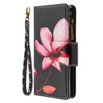 iPhone XR kannen vetoketjullinen tasku Kukka