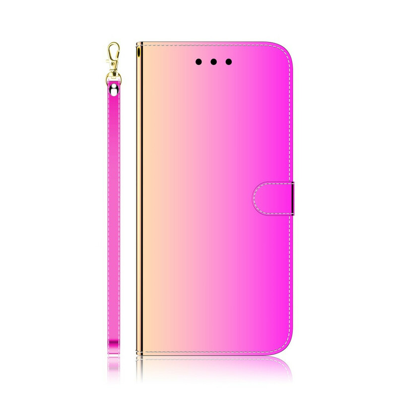 Xiaomi Redmi 9 tekonahka tapauksessa peili kansi