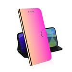 Xiaomi Redmi 9 tekonahka tapauksessa peili kansi