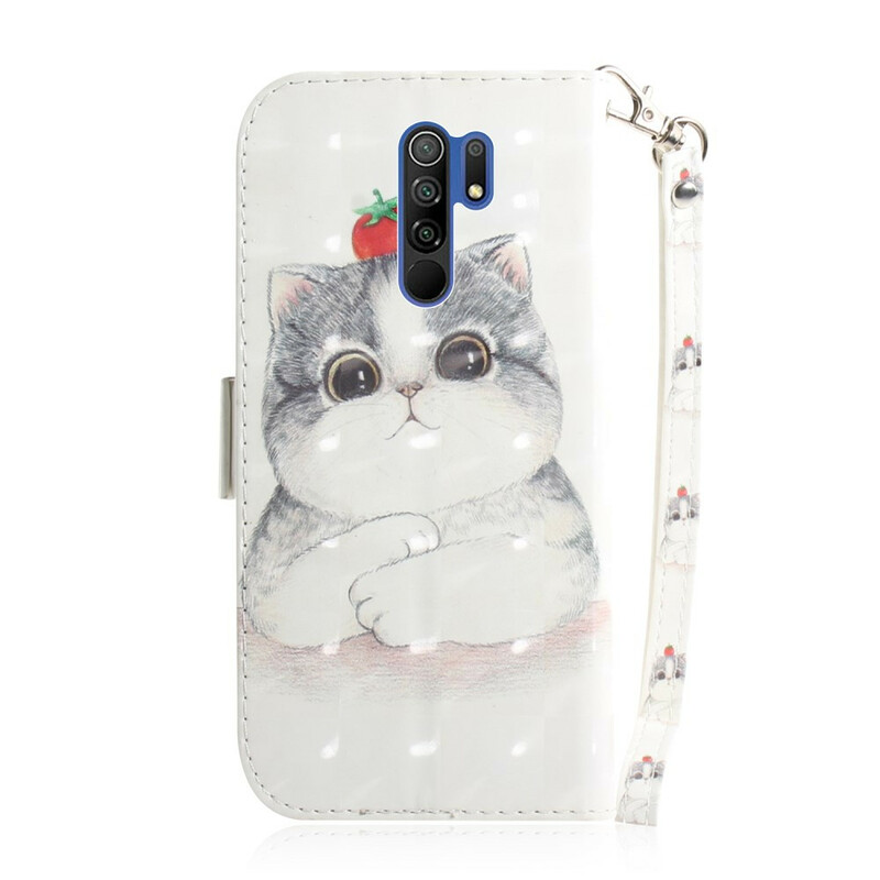 Xiaomi Redmi 9 Tomaatti Lanyard Cat Case Kotelo