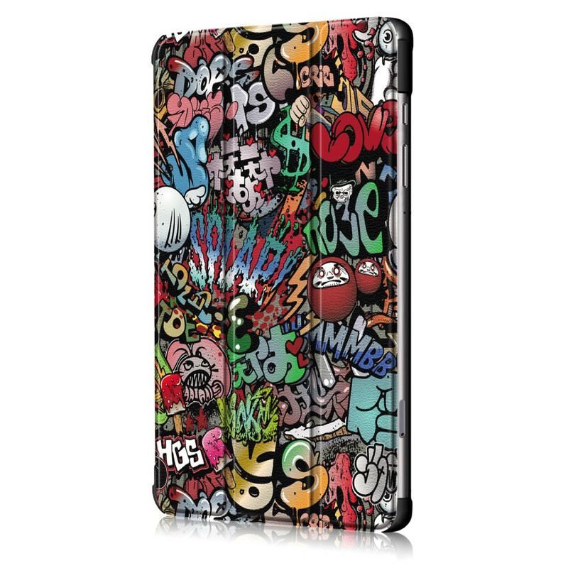 Smart Case Samsung Galaxy Tab S6 Lite Vahvistettu Graffiti