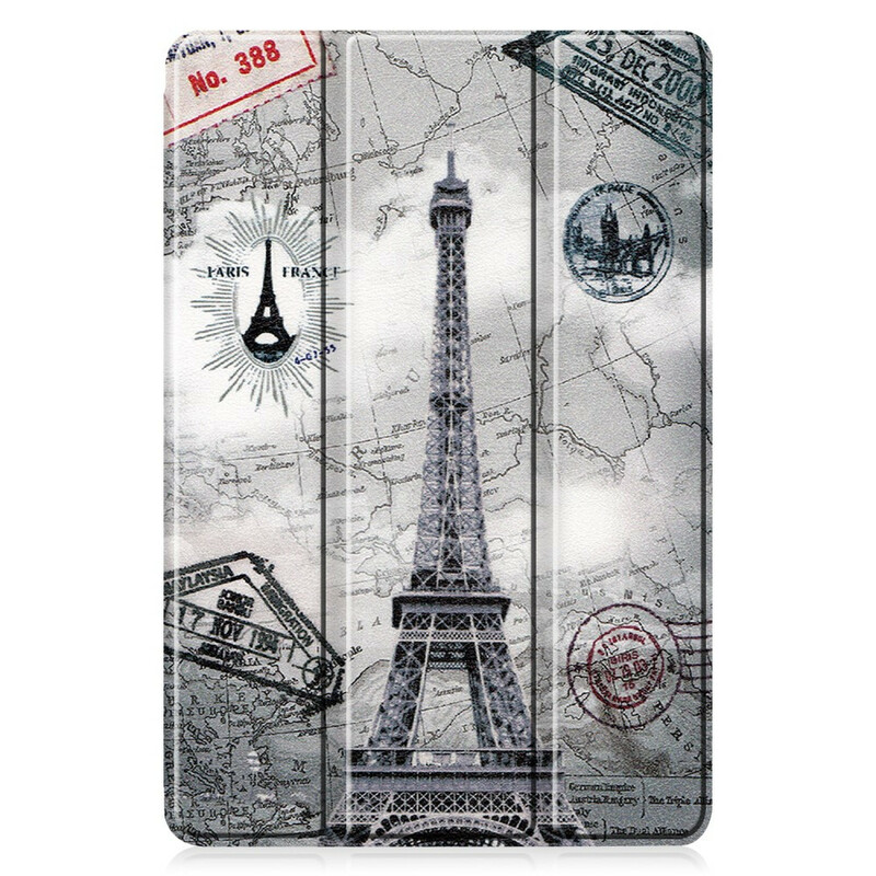 Smart Case Samsung Galaxy Tab S6 Lite Retro Stylo haltija Eiffel-torni Smart Case Samsung Galaxy Tab S6 Lite Retro Stylo haltija