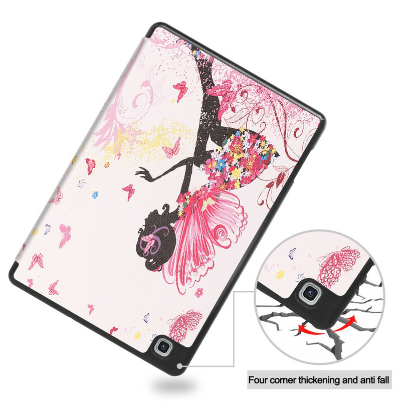 Smart Case Samsung Galaxy Tab S6 Lite Kynä Case Kukka Fairy