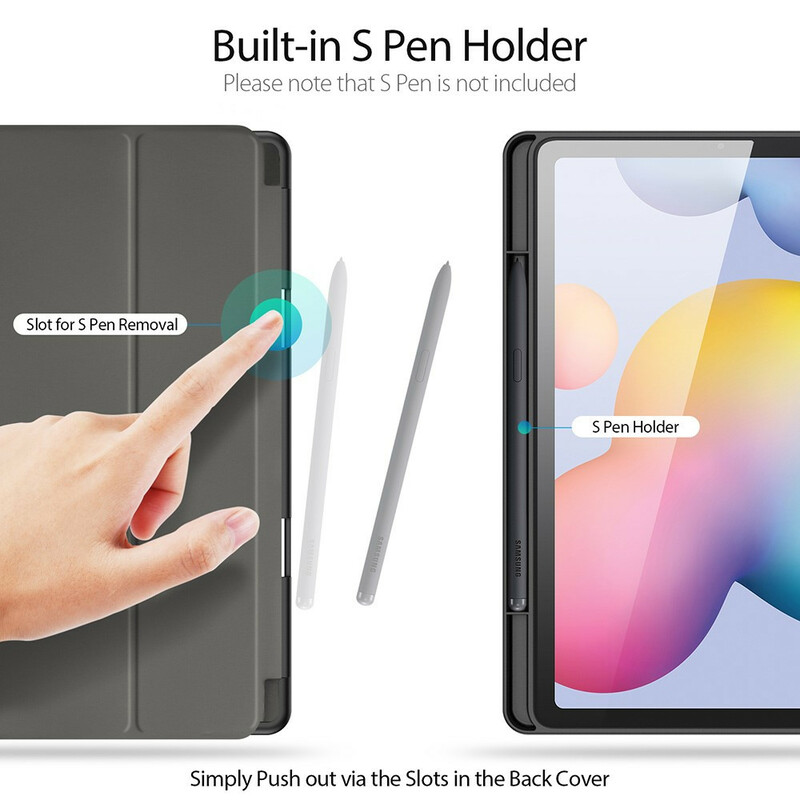 Älykotelo Samsung Galaxy Tab S6 Lite Domo-sarjan kynä kotelo DUX-DUCIS