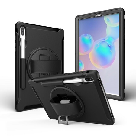 Samsung Galaxy Tab S6 Triple Protection Case hihnalla ja jalusta