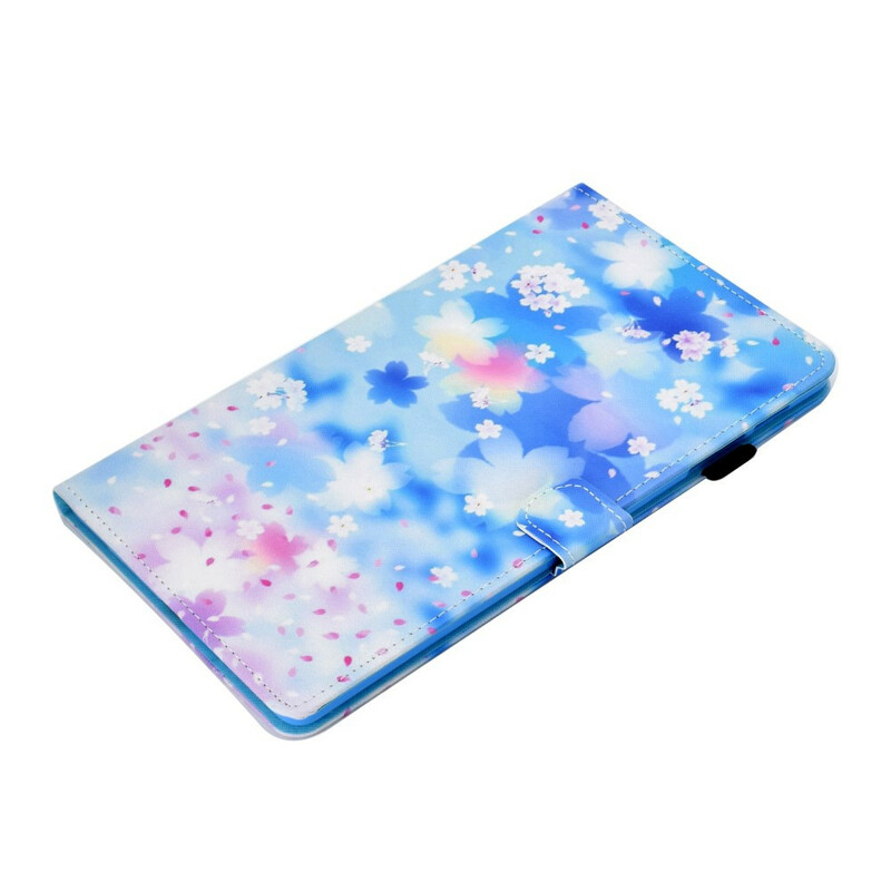 Samsung Galaxy Tab S5e akvarelli kukka kotelo