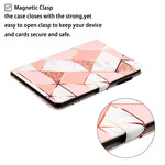 Samsung Galaxy Tab A 10.1 kotelo (2019) geometrinen marmori