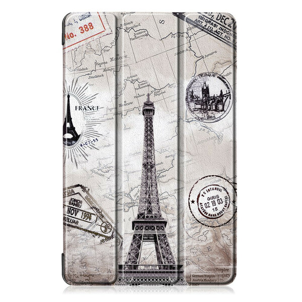 Smart Case Samsung Galaxy Tab A 10 (2019) Vahvistettu Eiffel-torni Retro