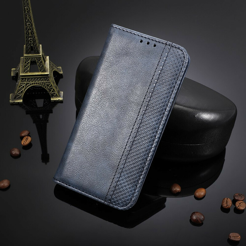 Flip Cover Huawei Y5p vintage nahka vaikutus tyylikäs