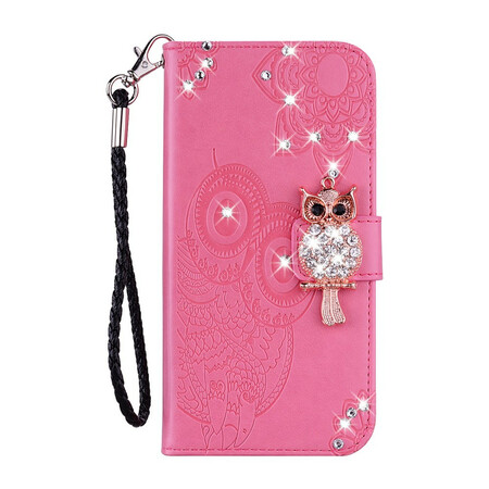 Kotelo Huawei Y5p Owl Mandala ja Charm