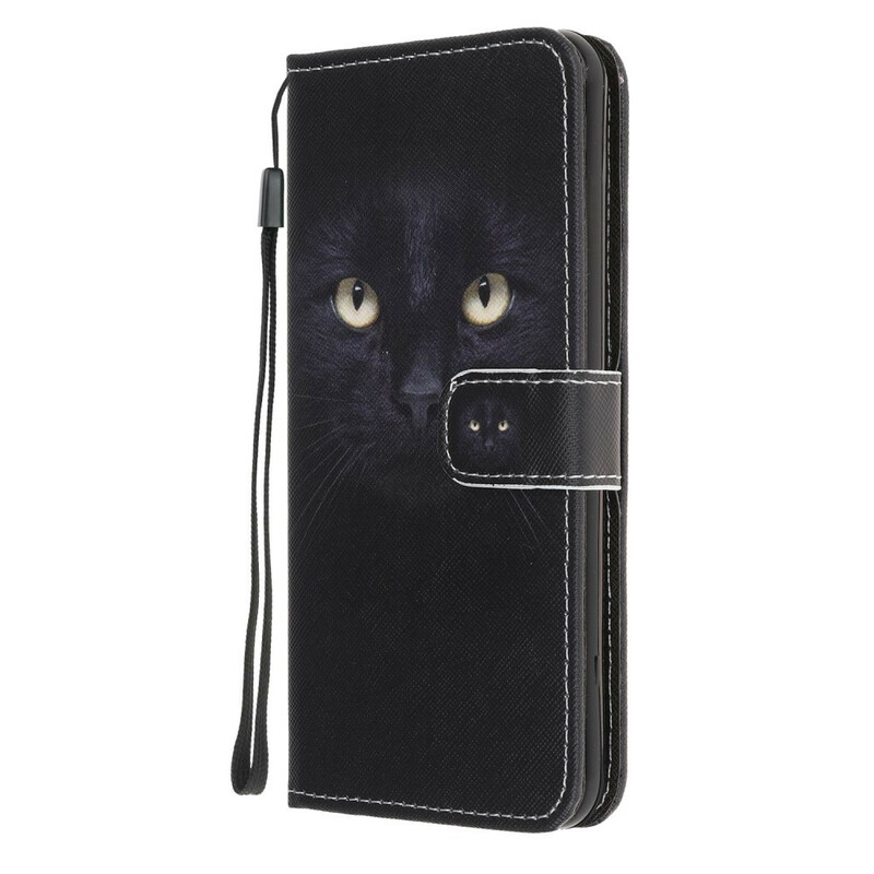 Samsung Galaxy M31 Musta Cat Eye Case hihnalla