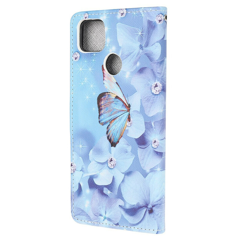 Xiaomi Redmi 9C Diamond Butterfly hihna tapauksessa