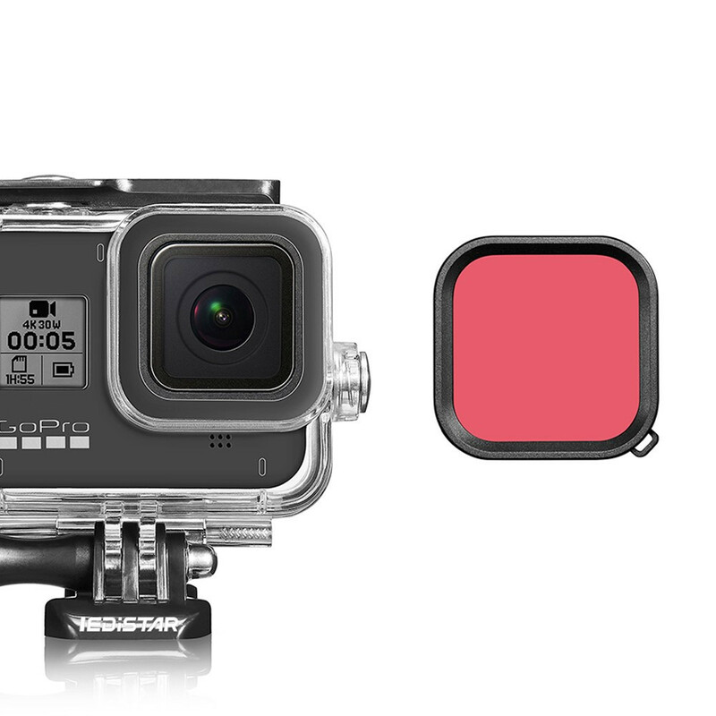 GoPro Hero 8 punainen suodatinobjektiivi
