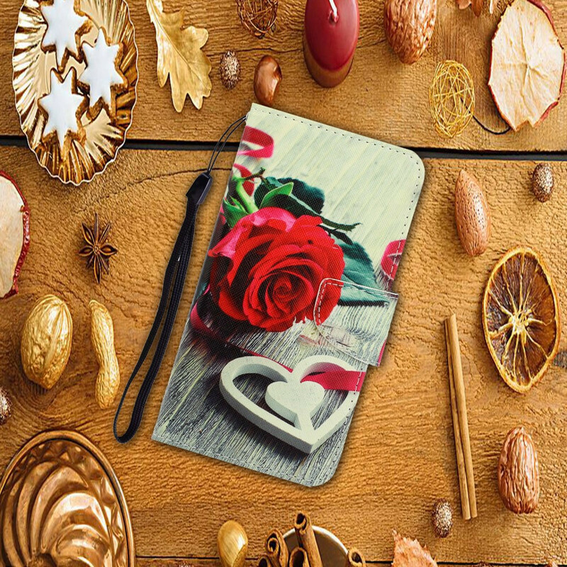 Samsung Galaxy Note 20 vaaleanpunainen romanttinen hihna tapauksessa