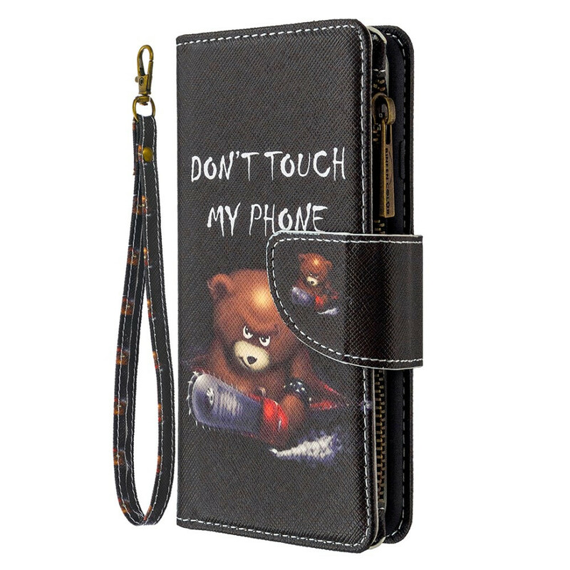 Xiaomi Redmi 9 vetoketjullinen Pocket Bear Case