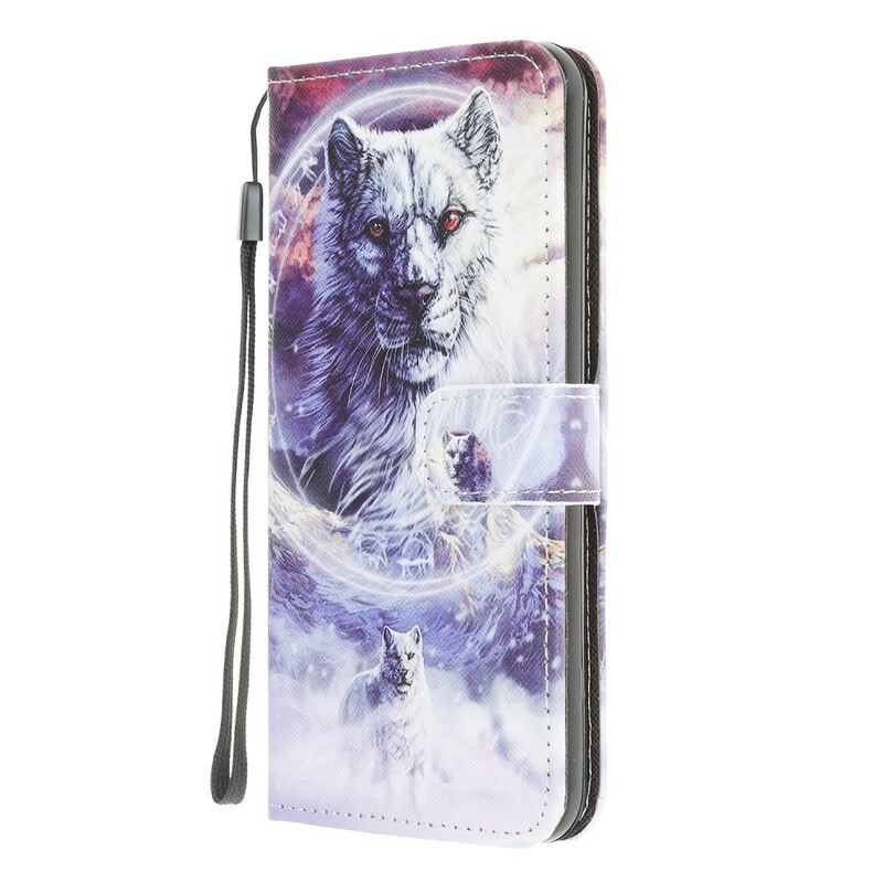 Xiaomi Redmi 9 Winter Wolf Case hihnalla