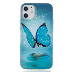 iPhone 12 Butterfly Case Sininen fluoresoiva