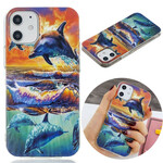 Kotelo iPhone 12 Delfiinit vapaalla jalalla