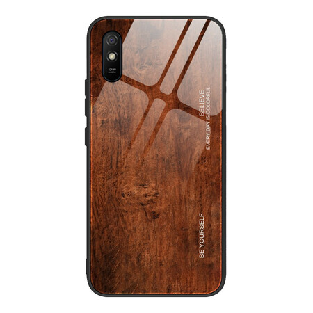 Xiaomi Redmi 9S karkaistua lasia tapauksessa Wood Design