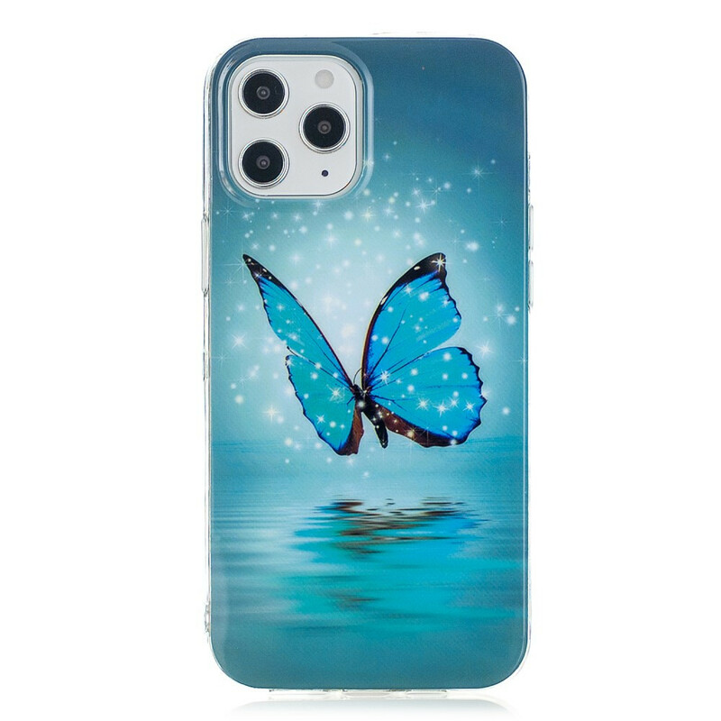 Kotelo iPhone 12 Pro Max Perhonen Sininen fluoresoiva