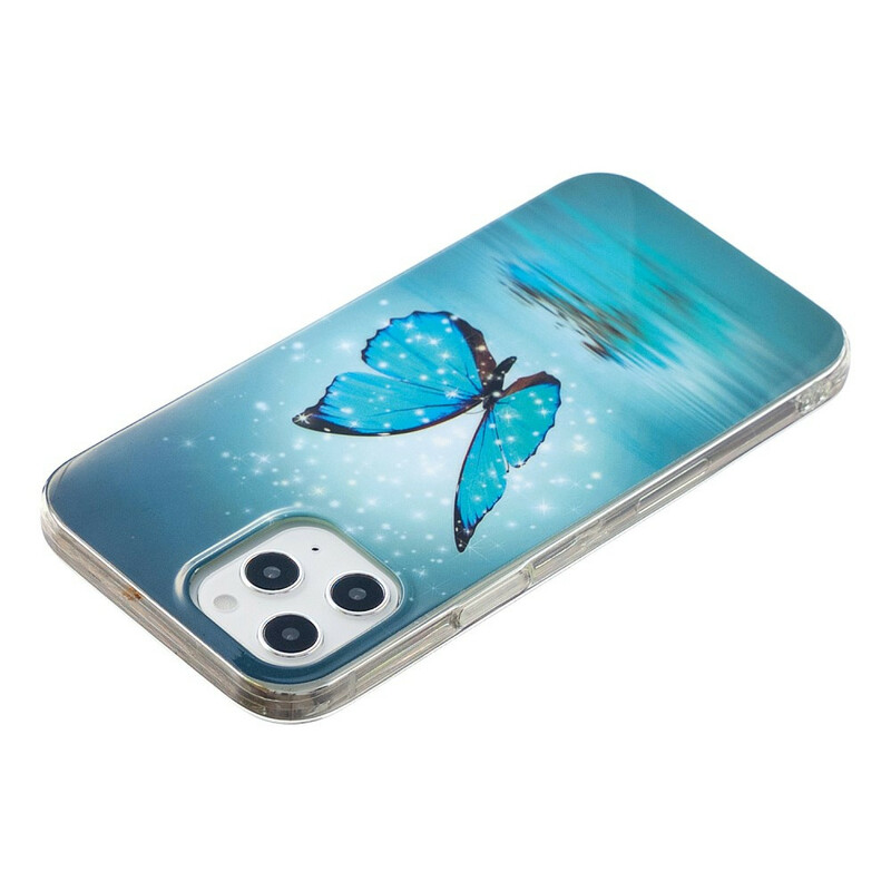 Kotelo iPhone 12 Pro Max Perhonen Sininen fluoresoiva