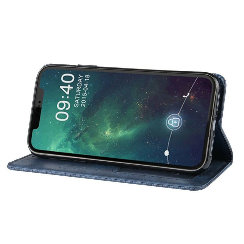 Flip Cover iPhone 12 Pro Max Nahkatehoste Vintage Tyylikäs