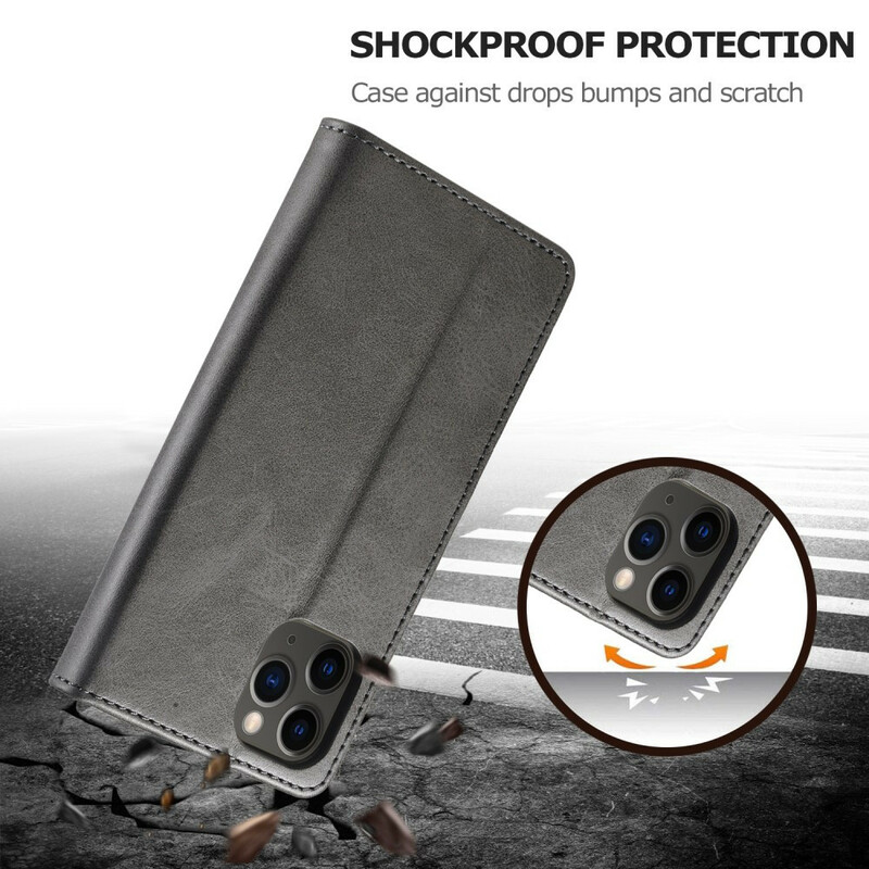 Suojus iPhone 12 Pro Max LC.IMEEKE Nahka vaikutus