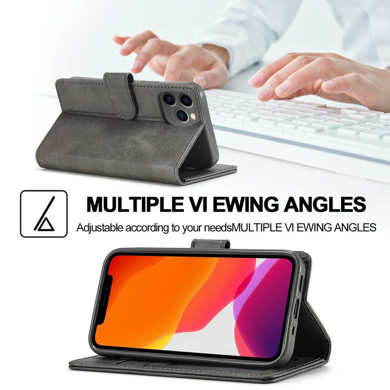 Suojus iPhone 12 Pro Max LC.IMEEKE Nahka vaikutus