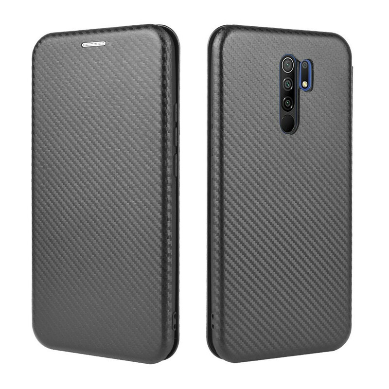 Flip Cover Xiaomi Redmi 9 silikoni Carbon värillinen