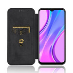 Flip Cover Xiaomi Redmi 9 silikoni Carbon värillinen