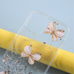 Kotelo iPhone 12 Glitter perhoset 3D