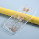 Kotelo iPhone 12 Glitter perhoset 3D