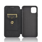 Flip Cover iPhone 12 Max / 12 Pro Carbon Fiber -suojus, hiilikuituinen