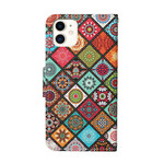 Kotelo iPhone 12 Max / 12 Pro Patchwork Mandalas hihnan kanssa