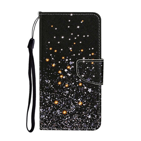 iPhone 12 Max / 12 Pro Star ja Glitter Kotelo hihnalla
