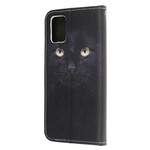 Samsung Galaxy A31 Musta kissa silmä hihna tapauksessa Samsung Galaxy A31 Musta kissa silmä hihna tapauksessa