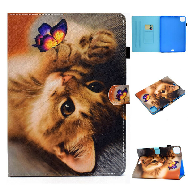 iPad Air 10.9" (2020) Kotelo My Kitten and Butterfly (kissanpentu ja perhonen)