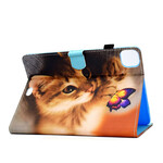 iPad Air 10.9" (2020) Kotelo My Kitten and Butterfly (kissanpentu ja perhonen)