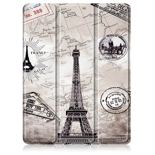 Smart Case iPad Air 10.9" (2020) Retro Eiffel-torni kynänpidikkeellä varustettuna