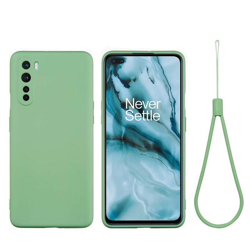 OnePlus North Liquid Silikoni Case hihnalla