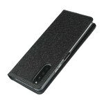Flip Cover Sony Xperia 10 II Pehmeä nahkatyylinen suojus, jossa on hihna