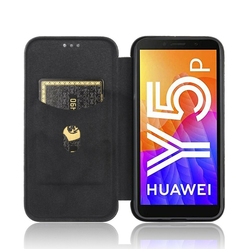 Flip Cover Huawei Y5p Hiilikuitu