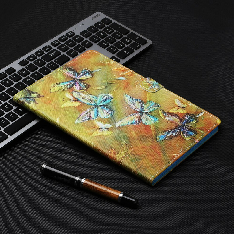 iPad Cover 10.2" (2020) (2019) / Air 10.5" (2019) / Pro 10.5" Butterfly Painted (perhosmaalattu)