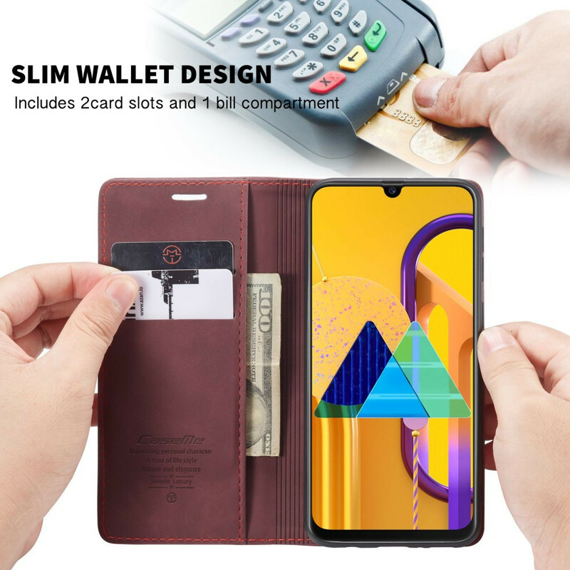 Flip Cover Samsung Galaxy M21 CASEME keinonahkainen kansi