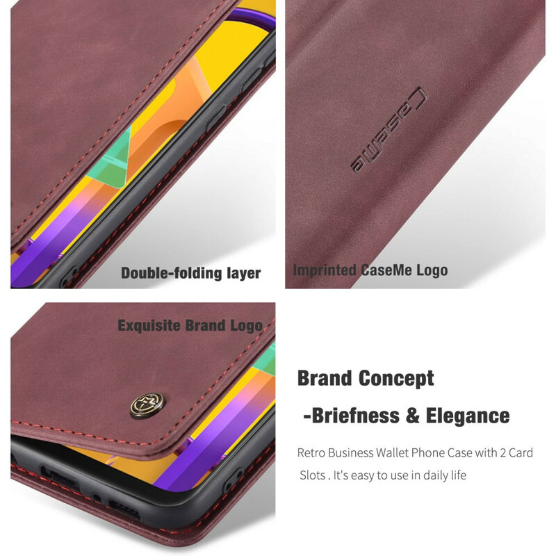 Flip Cover Samsung Galaxy M21 CASEME keinonahkainen kansi